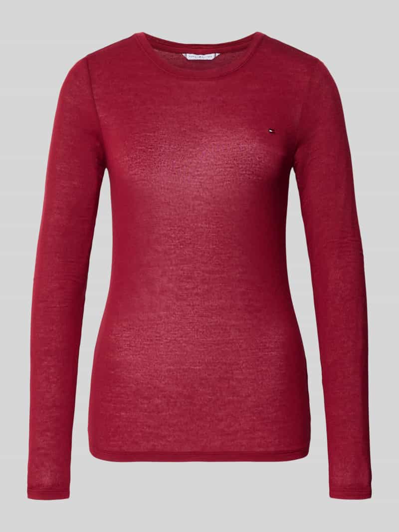 Tommy Hilfiger Slim fit shirt met lange mouwen van een mix van modal en kasjmier