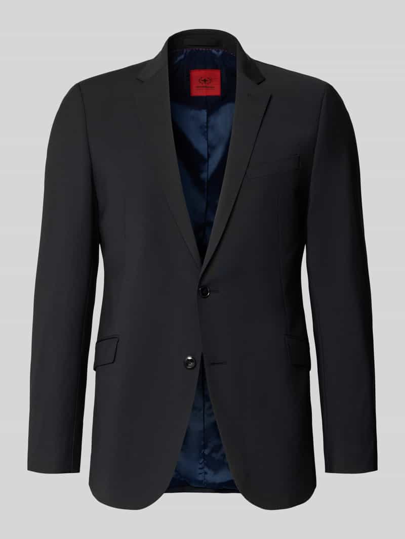 Regular fit 2-knoops colbert met wol
