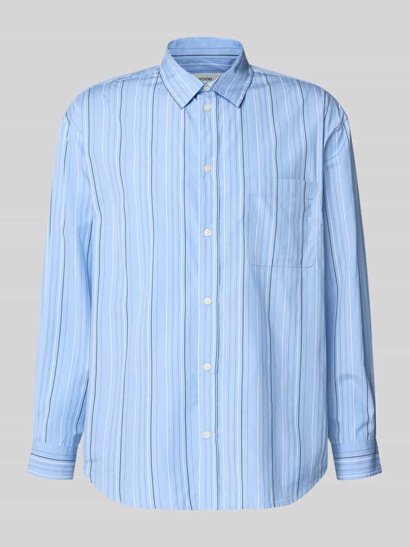 Wood Regular fit vrijetijdsoverhemd met kentkraag model 'Carter'