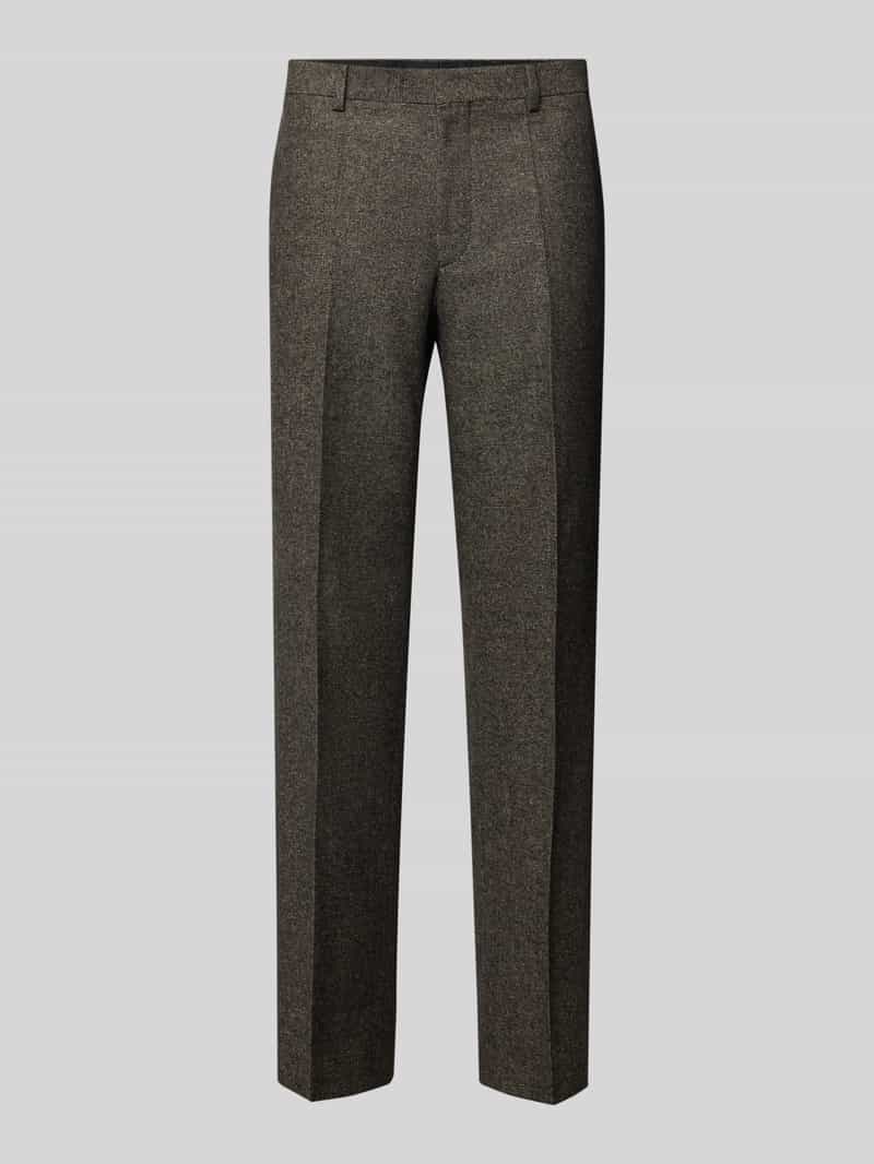Boss Regular fit pantalon van wolmix met zijde model 'LEON'