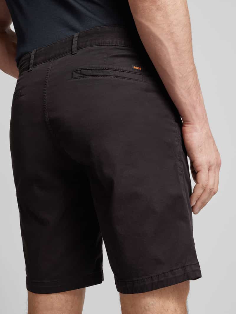 Boss Orange Korte slim fit chino met riemlussen