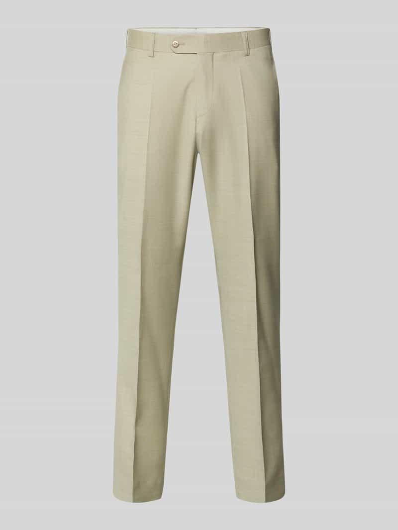 Pantalon met vouw en steekzakken