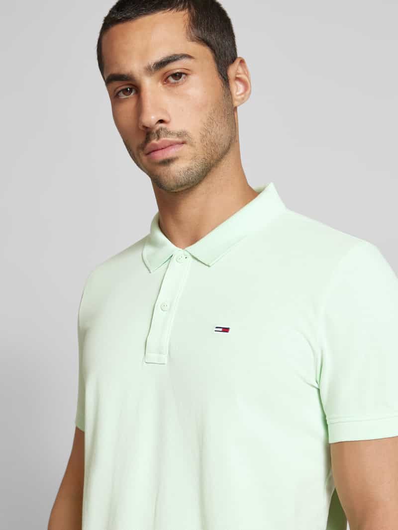 Tommy Jeans Slim fit poloshirt met logostitching
