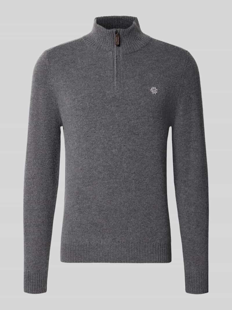 regular fit gebreide trui van zuivere wol