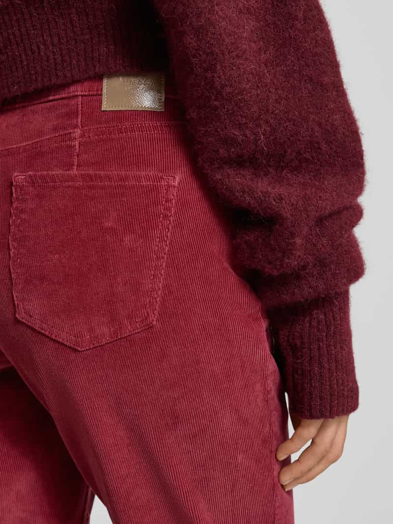 BRAX Slim fit corduroy broek in 5-pocketmodel model 'Carola'