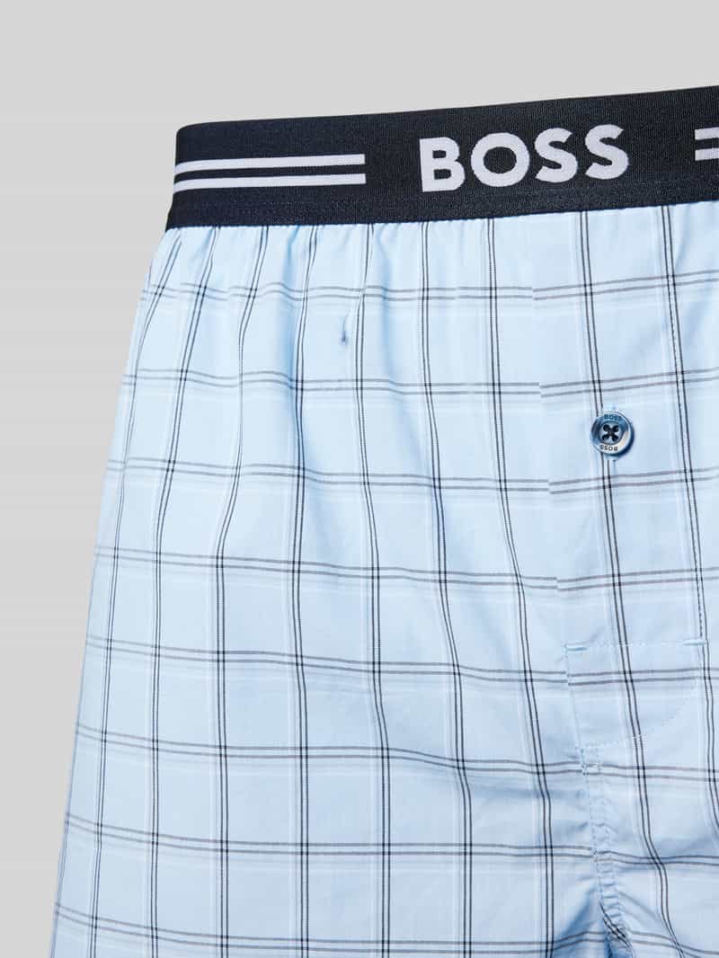 Boss Boxershort met elastische band met label in een set van 3 stuks