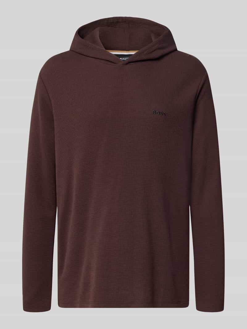Boss relaxed fit sweatshirt van katoenmix model 'Waffle LS'
