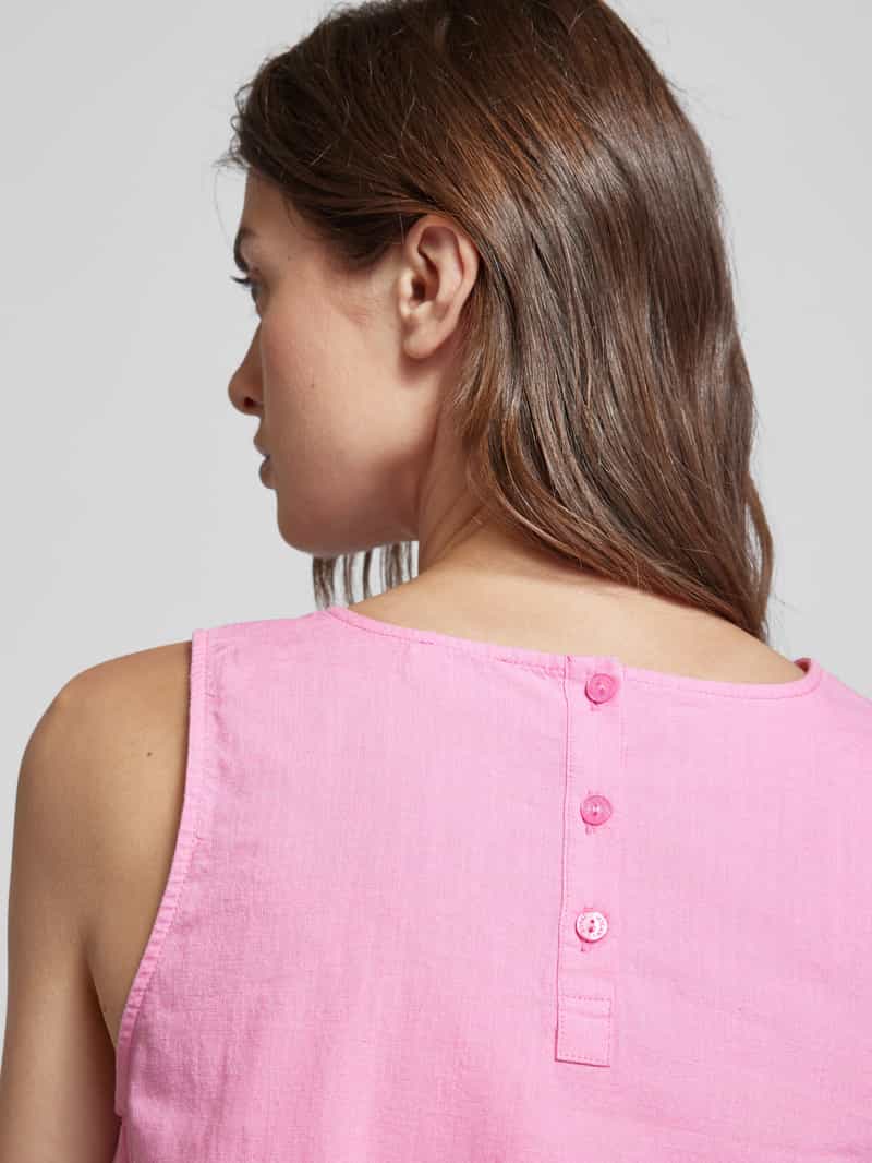 milano italy Linnen blousetop met ronde hals