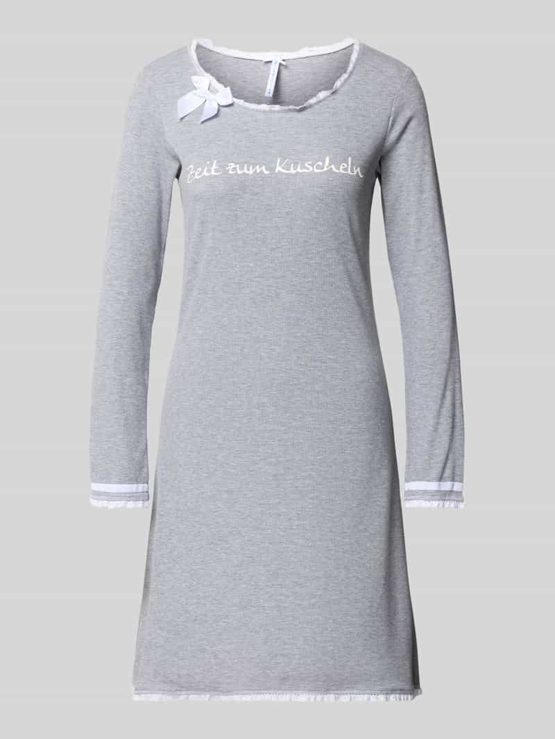 LOUIS & LOUISA Regular fit nachthemd met statementstitching model 'Kuscheln'