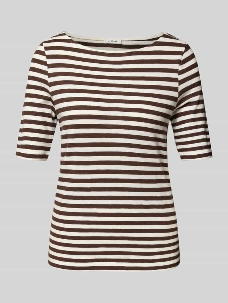 s.Oliver RED LABEL Slim fit gebreid shirt van puur katoen