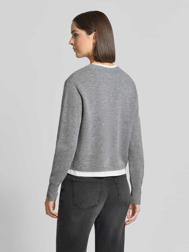 Oui relaxed fit gebreide pullover met wol