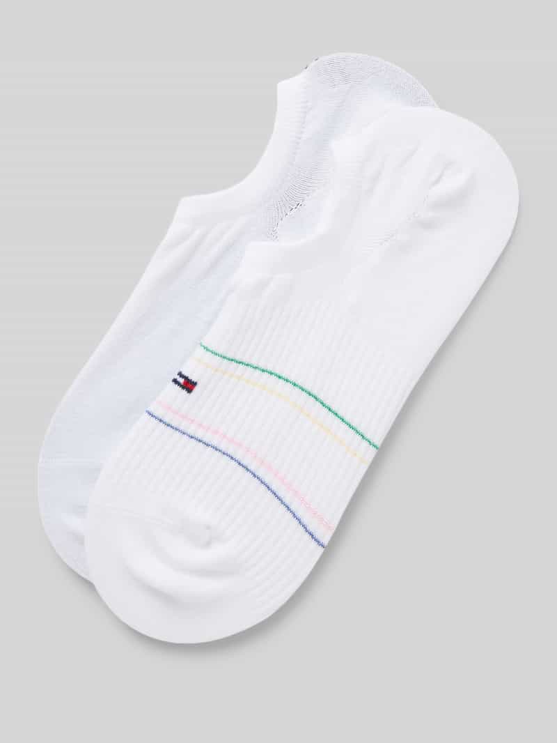 Tommy Hilfiger Kousenvoetjes met elastische ribboordjes in een set van 2 paar