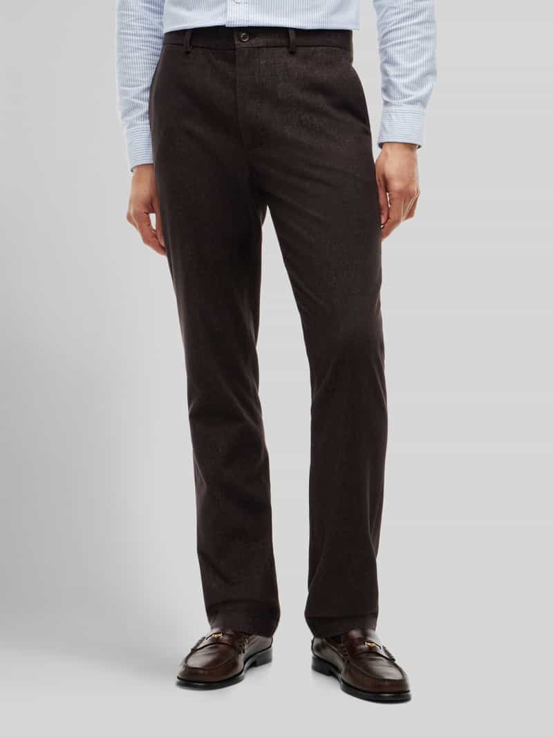 Tommy Hilfiger slim fit recht broek van katoenmix met viscose model 'DENTON'