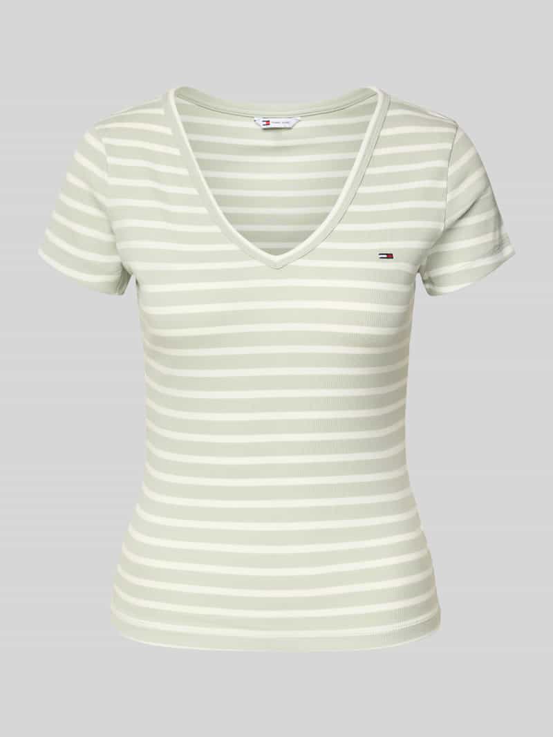 Tommy Jeans Slim fit T-shirt met V-hals