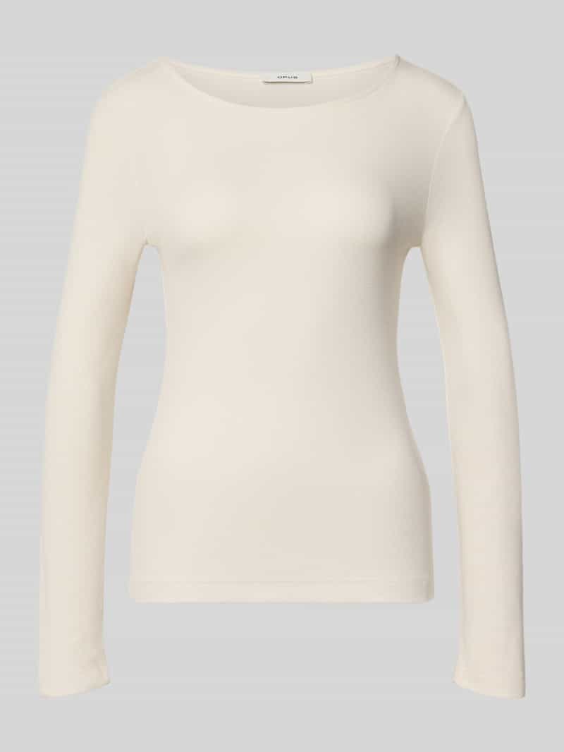 Opus Shirt met lange mouwen met ronde hals model 'Smallo'