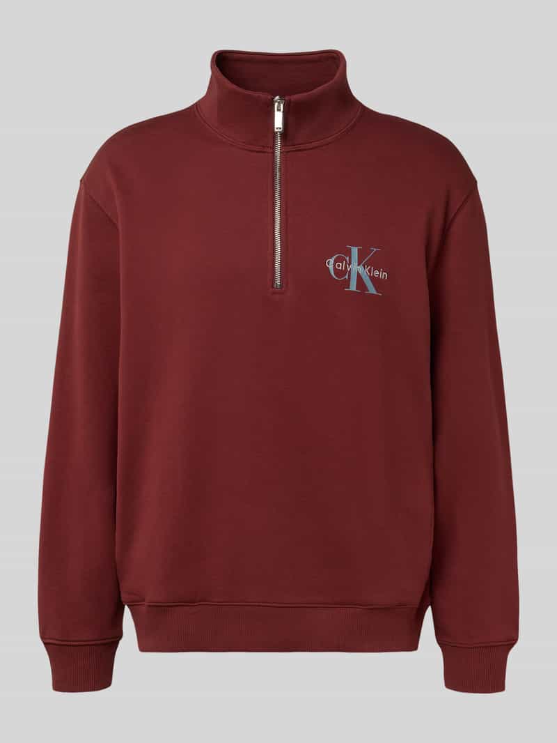 Calvin Klein Jeans Regular fit sweatshirt met logostitching model 'Terry'