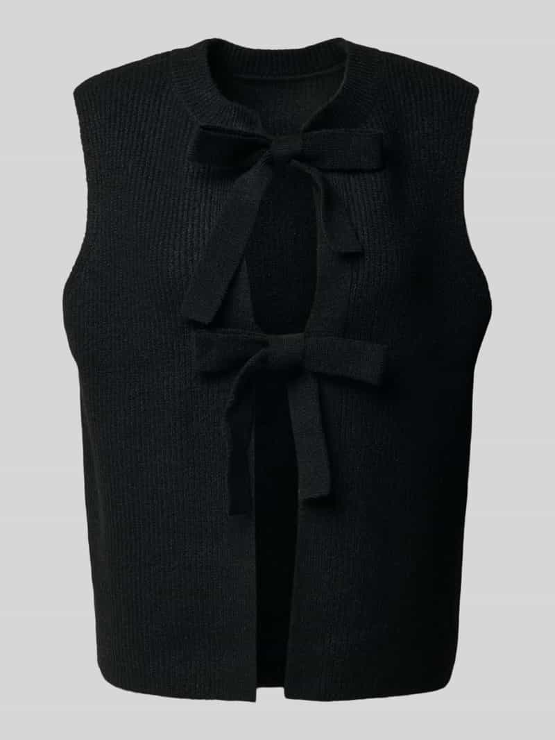 Pieces Mouwloos vest met strik model 'SILLY'