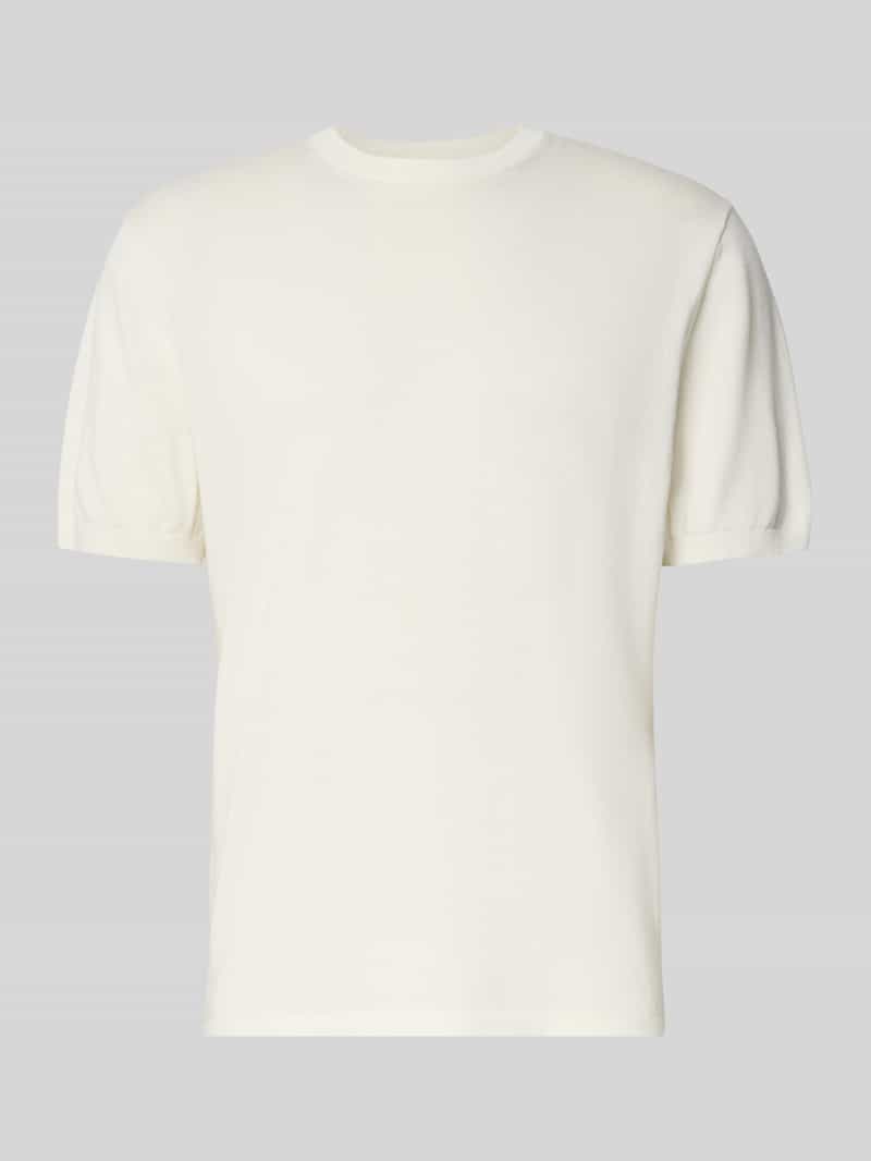 Christian Berg Men T-shirt met geribde ronde hals