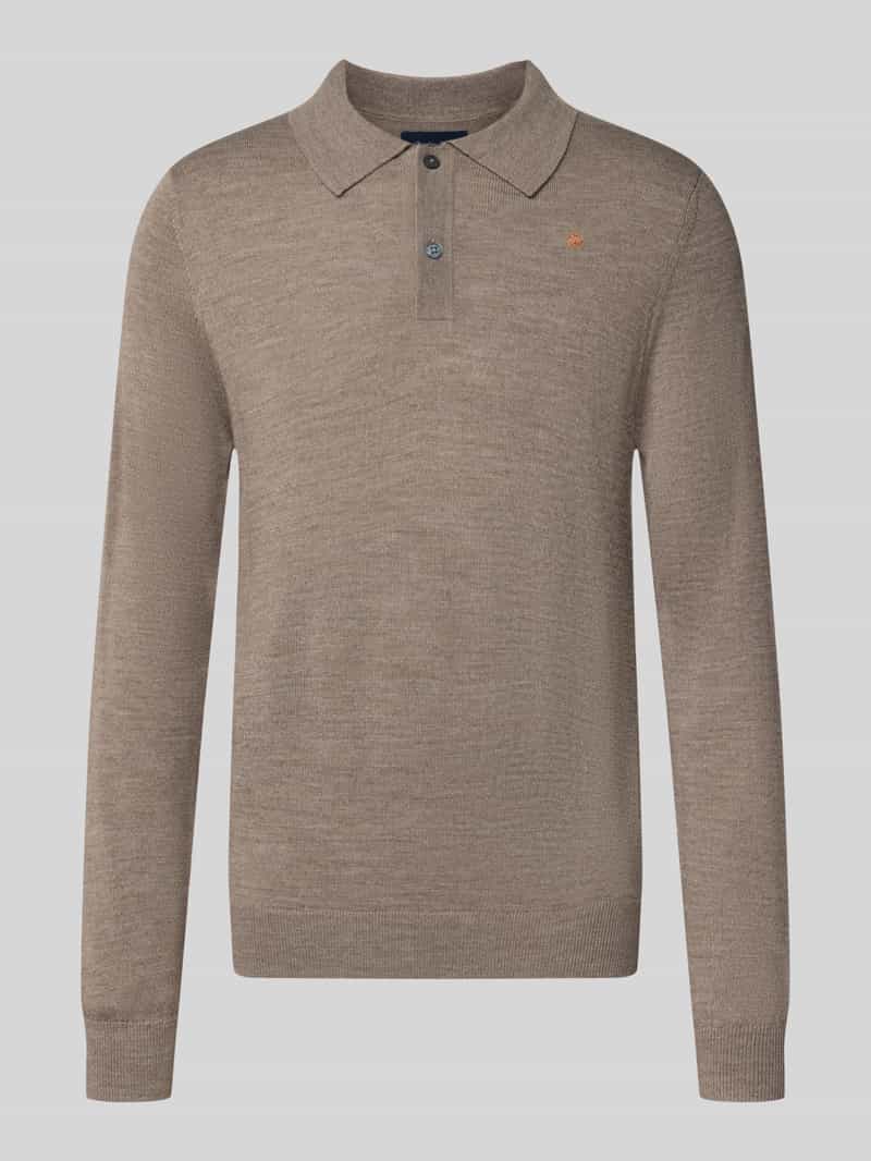 Regular fit poloshirt van wolmix
