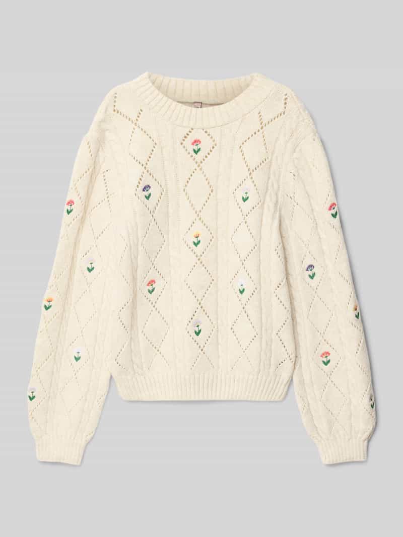 Only Regular fit pullover met ajoutricot model 'FLOWER'