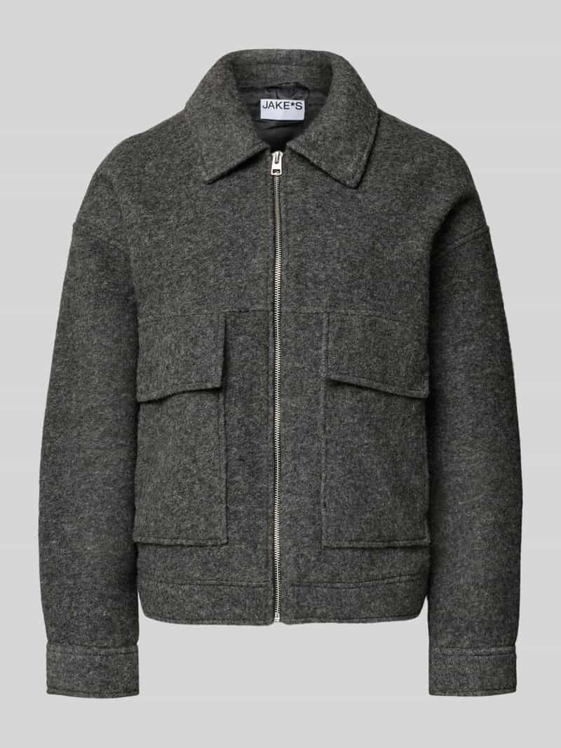 Jake*s Casual Jack met platte kraag