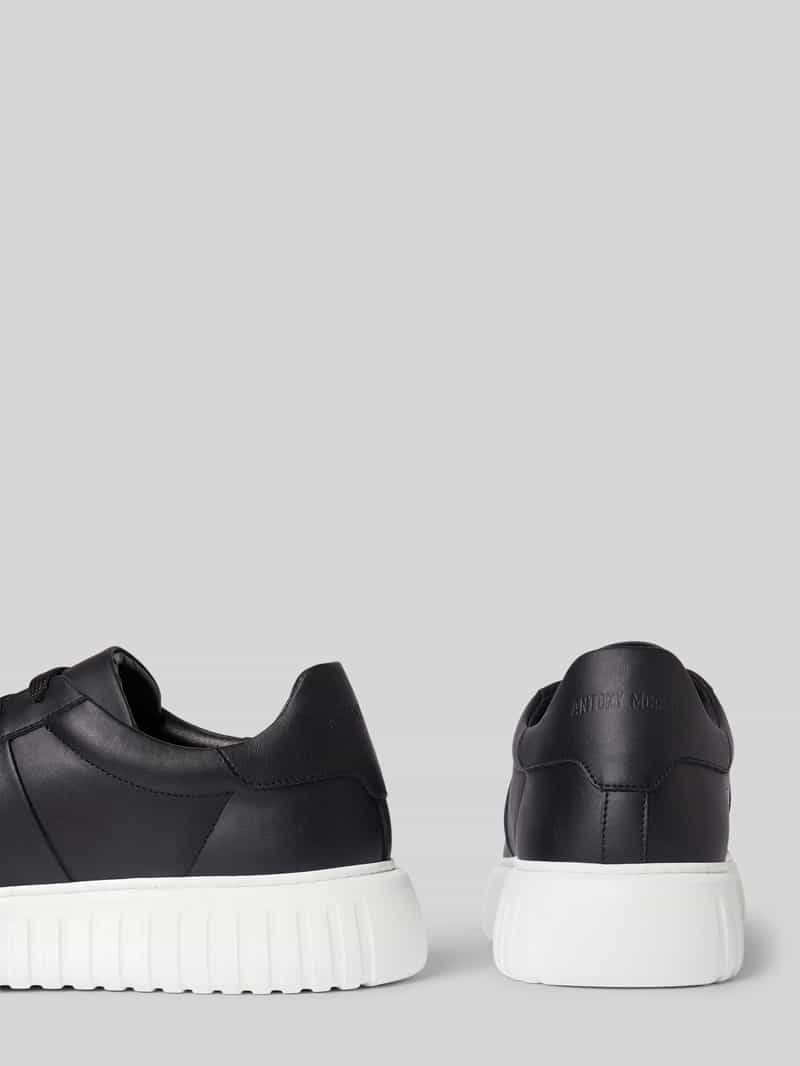Antony Morato Leren sneakers met labelapplicatie