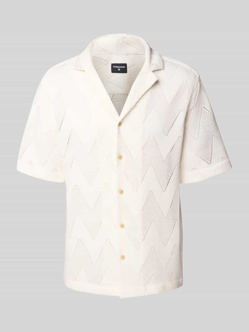 Strellson Regular fit vrijetijdsoverhemd met ajourpatroon model 'CLIRO2'