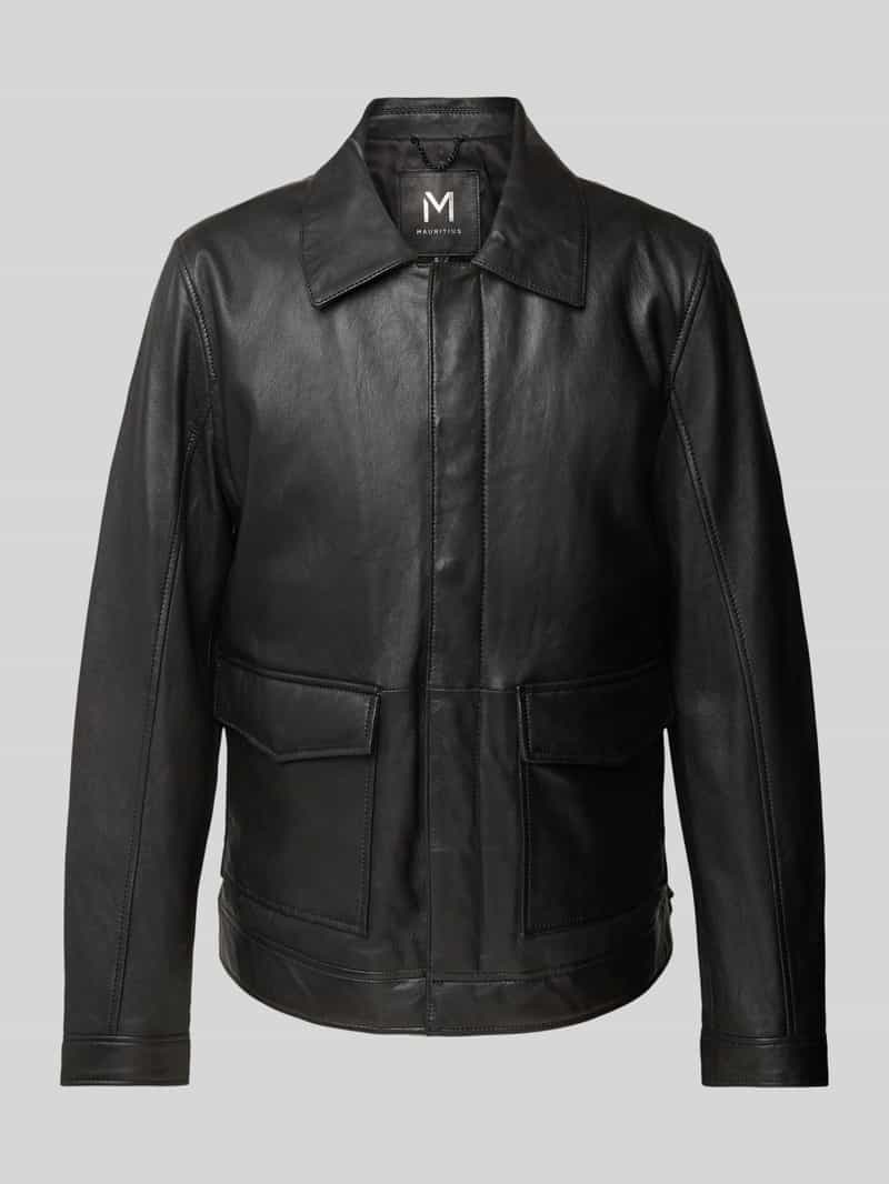 gipsy Leren jack met klepzakken model 'Parvis'