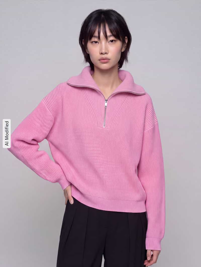 Jake*s Casual Pullover van wol met schipperskraag