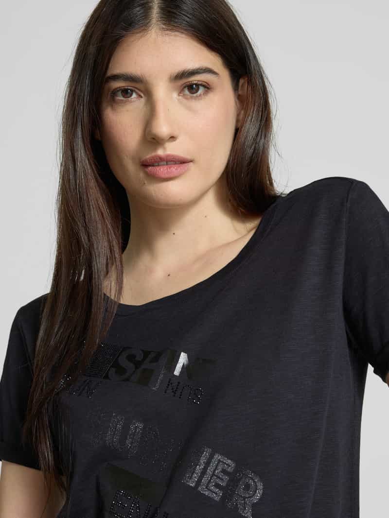 monari T-shirt met statementprint