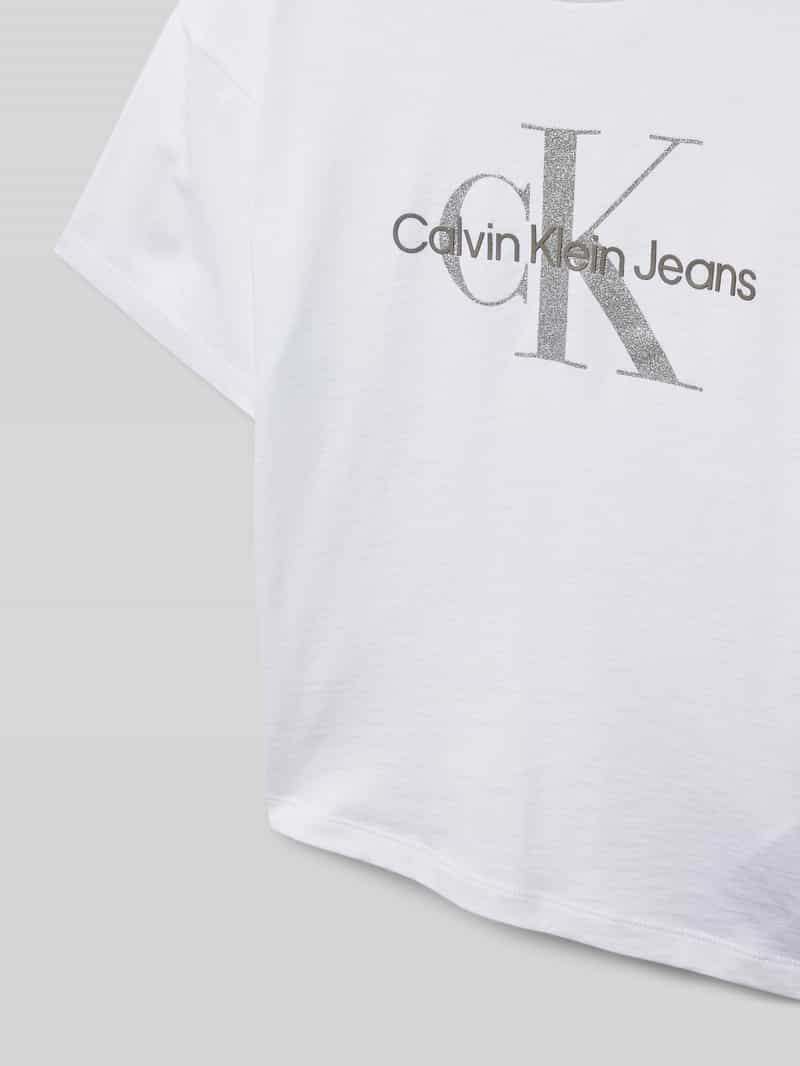 Calvin Klein Jeans Kort T-shirt met logoprint