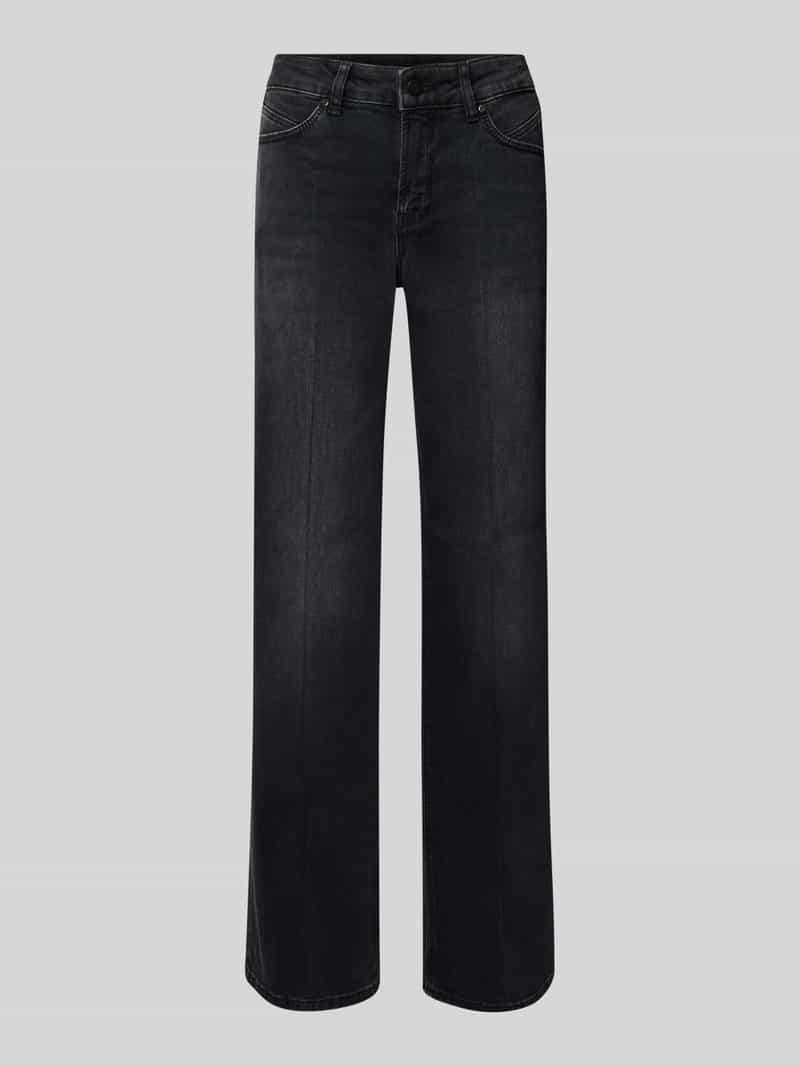 someday Straight leg jeans met knoop- en ritssluiting model 'Carie'