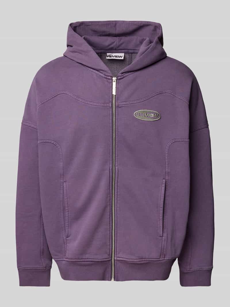 REVIEW Oversized sweatjack met labelstitching