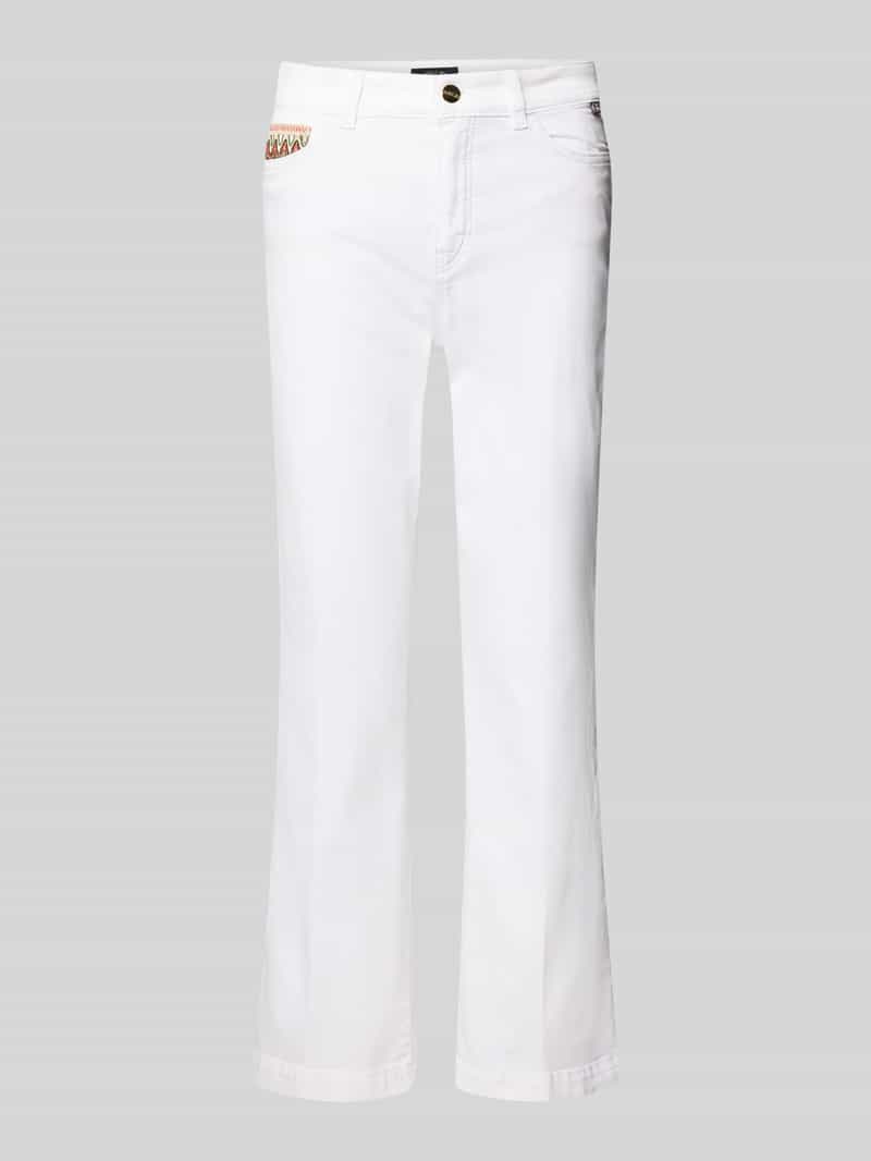 Marc Cain Straight fit jeans in 5-pocketmodel met labeldetail