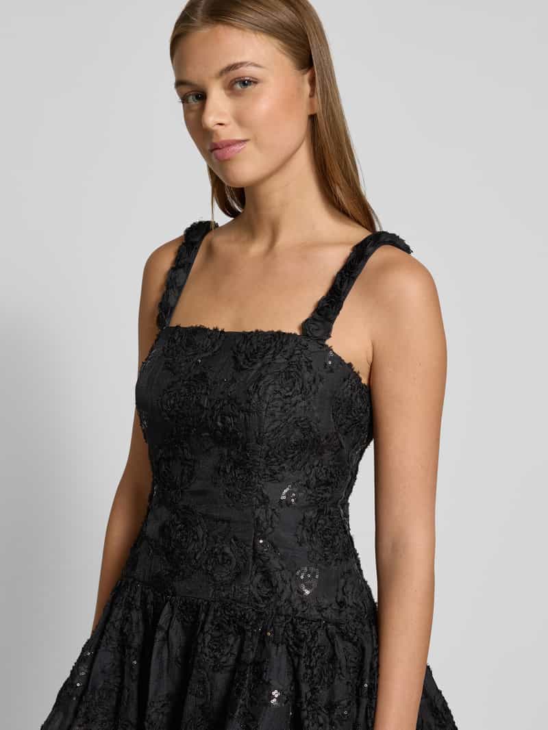 Adrianna Papell Cocktailjurk met vierkante hals en pailletten