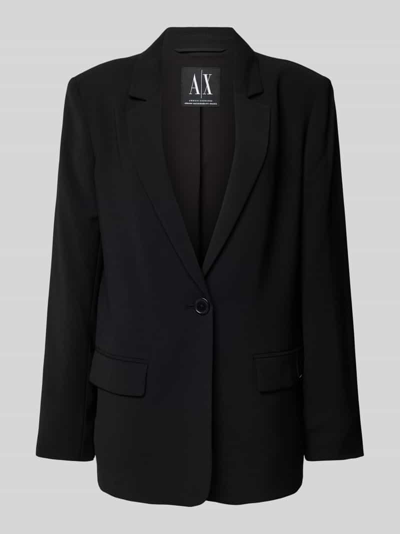 Armani Exchange Regular fit blazer met klepzakken