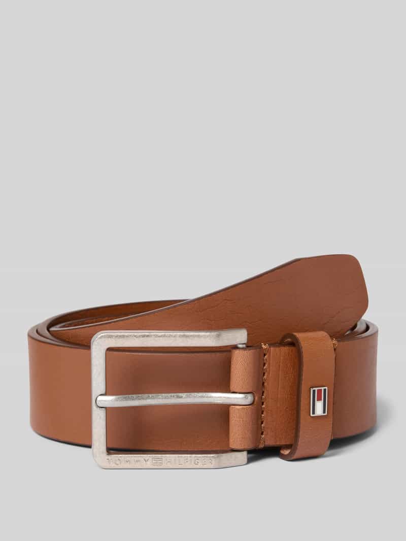 Tommy Hilfiger Leren riem Oliver met contrastgesp en logo-lus