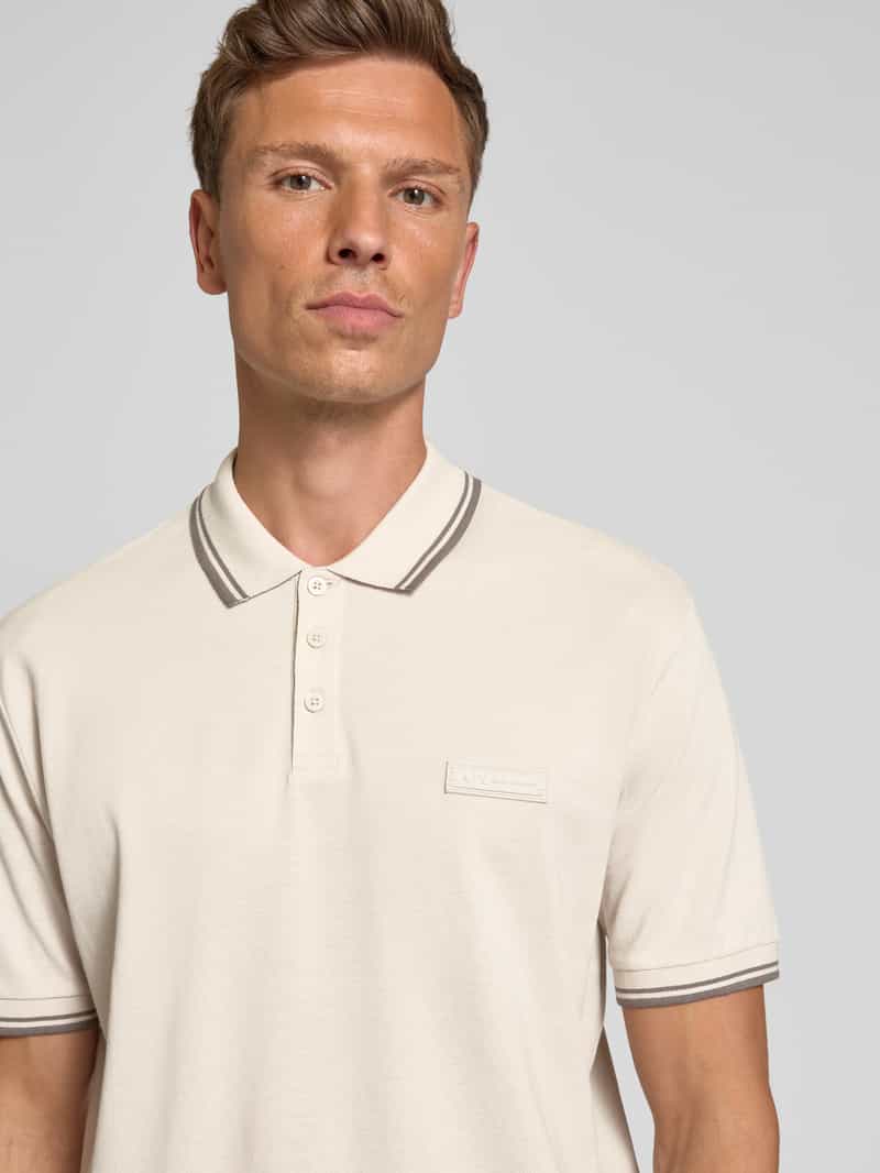Armani Exchange Regular fit poloshirt met knoopsluiting