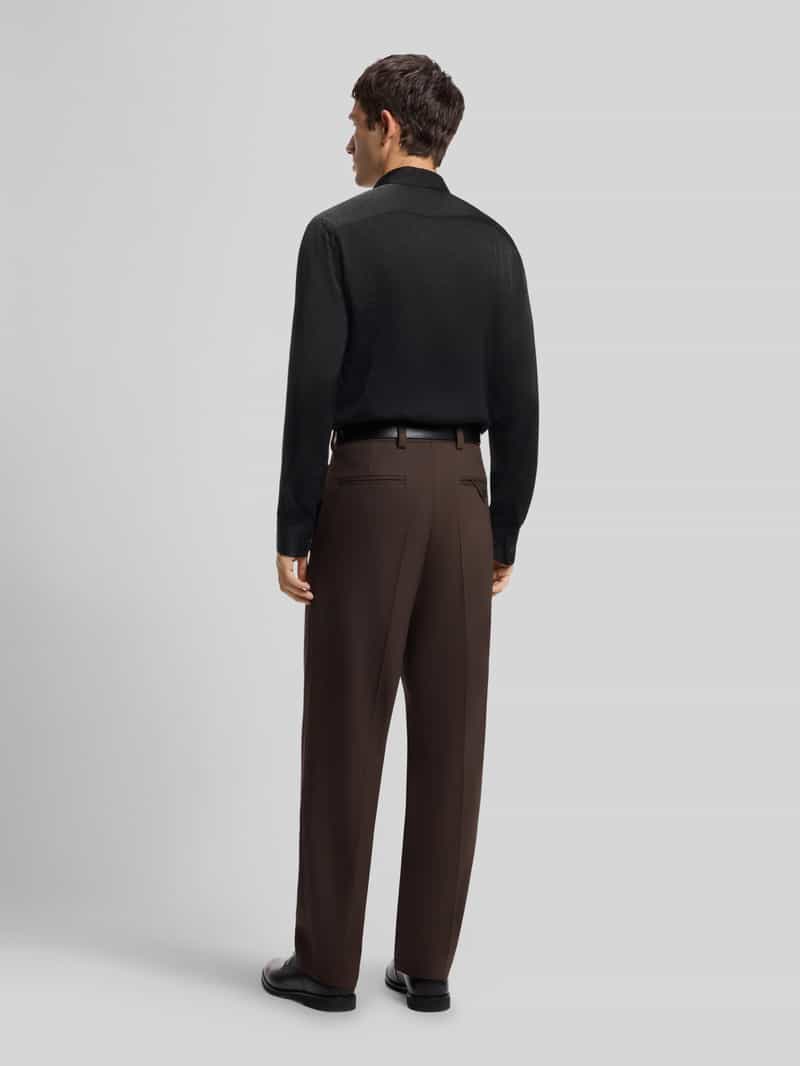 HUGO Slim fit businessoverhemd van viscose met jacquardstructuur model 'KENNO'