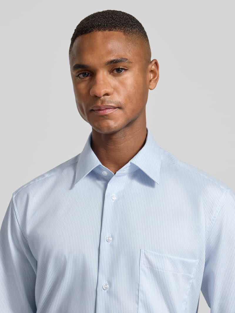 Eterna Comfort fit zakelijk overhemd van katoen met kentkraag