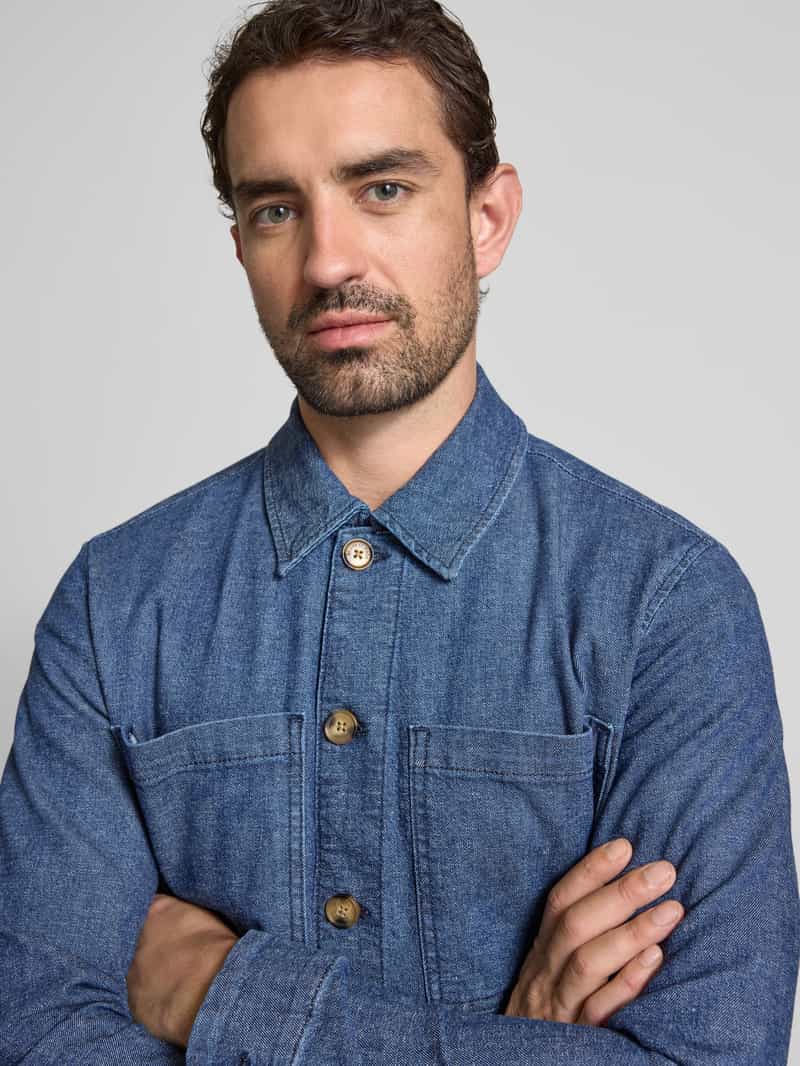 Marc O'Polo Regular fit jeansjack van katoenmix