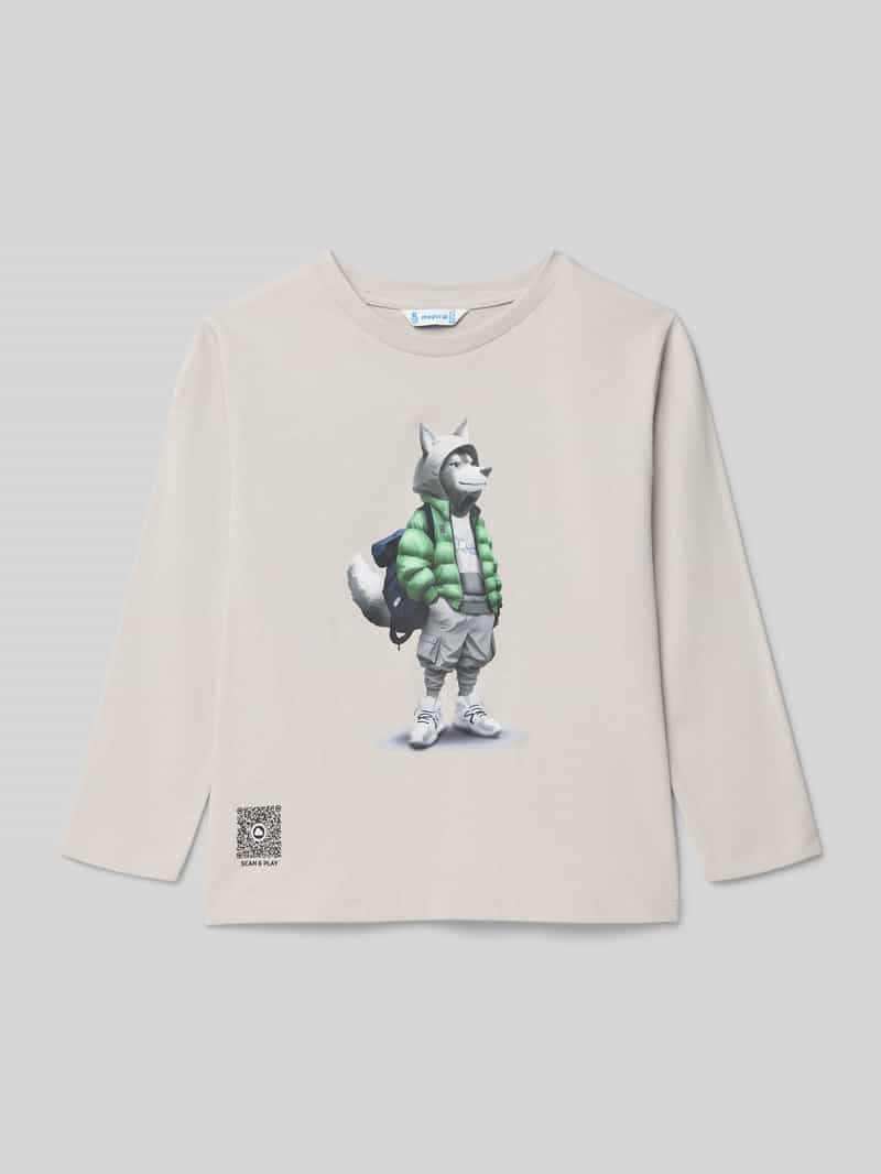 Mayoral Regular fit shirt met lange mouwen en motiefprint