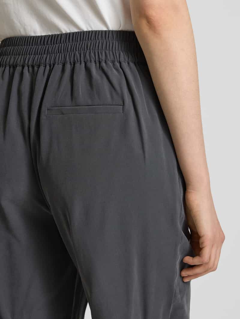 Jake*s Casual Tapered fit stoffen broek met bandplooien