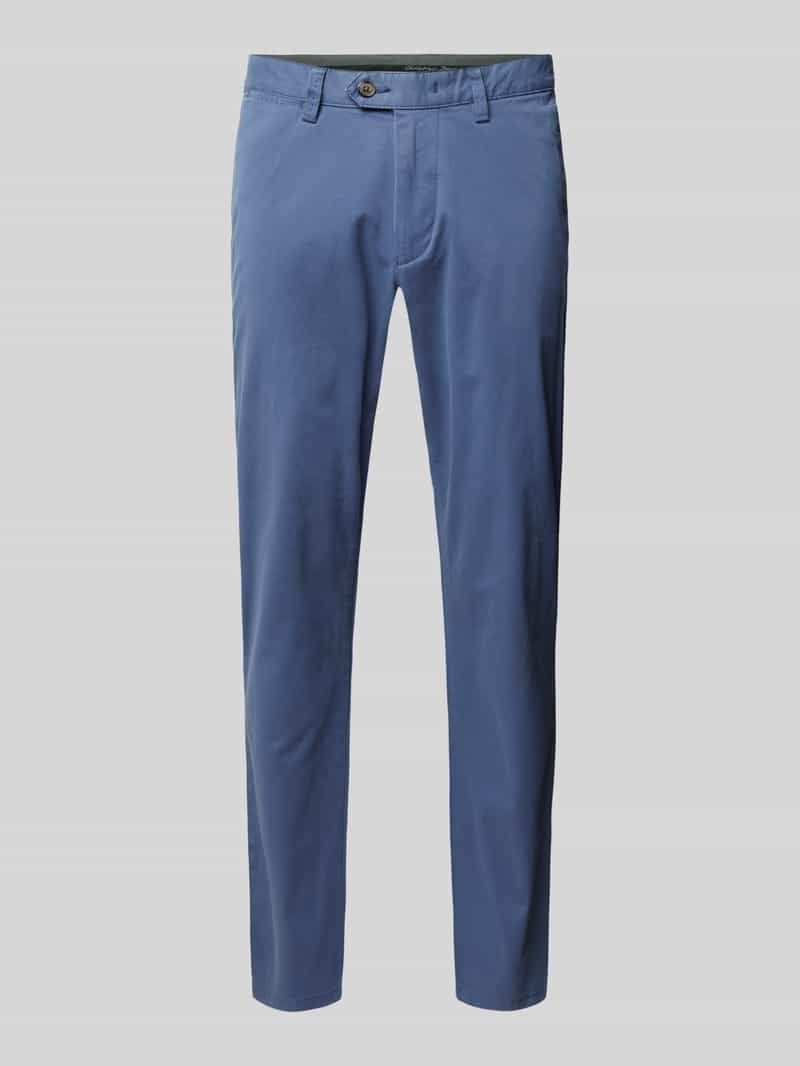 Christian Berg Men Regular fit chino met ceintuurlussen