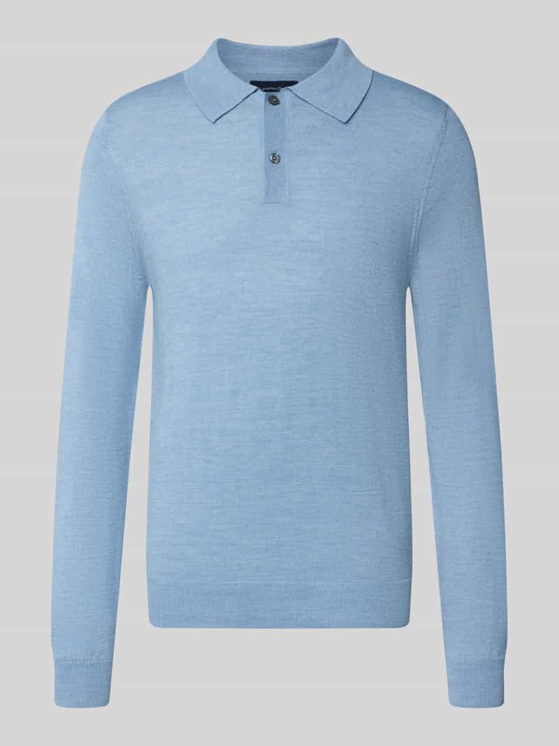 Regular fit poloshirt van wolmix
