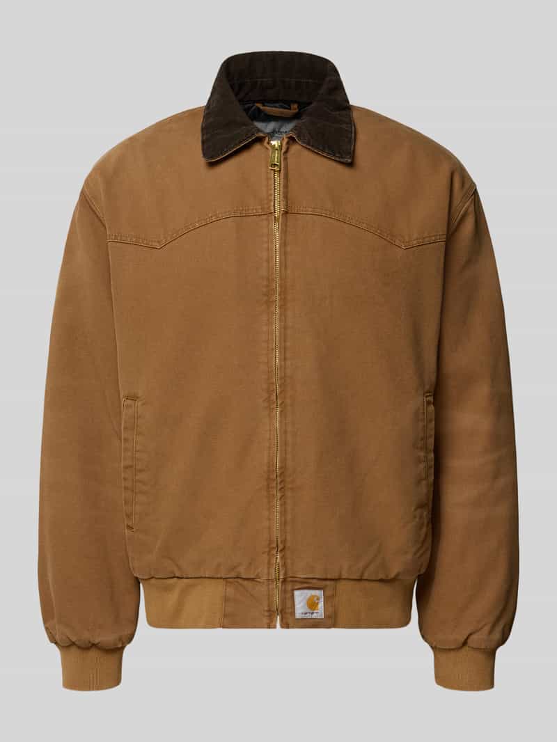 Carhartt Work In Progress Jack met ritssluiting en labeldetail model 'Santa Fe'