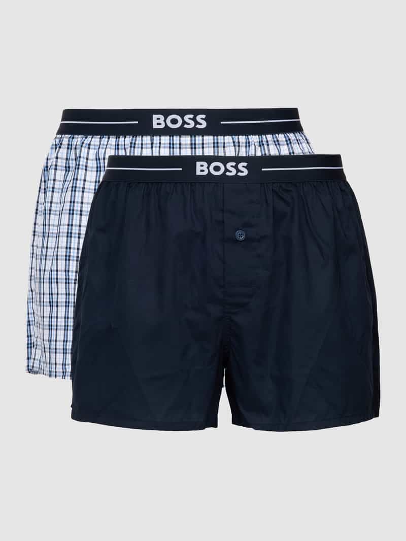 Boxershort met labeldetail in een set van 2 stuks