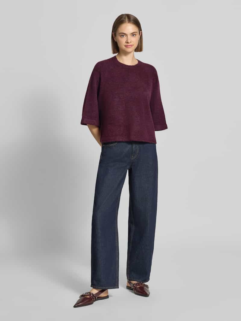 Only Regular Fit pullover met 3/4-mouwen model 'SIMONI' aubergine, foto 5