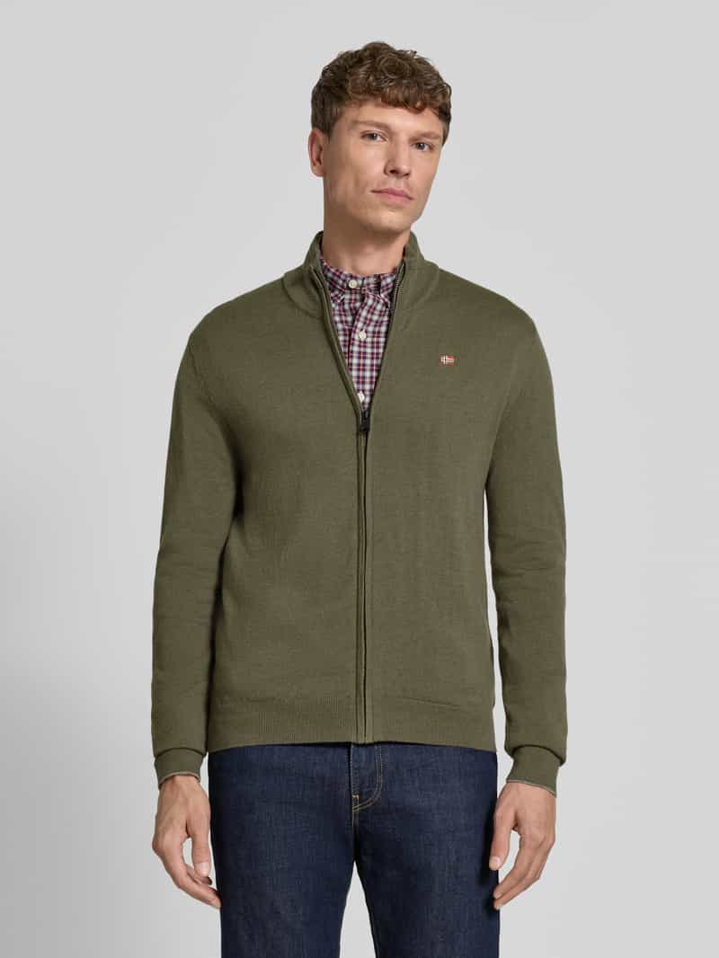 Napapijri Gebreid jack met gestikt logo model 'DAMAVAND'