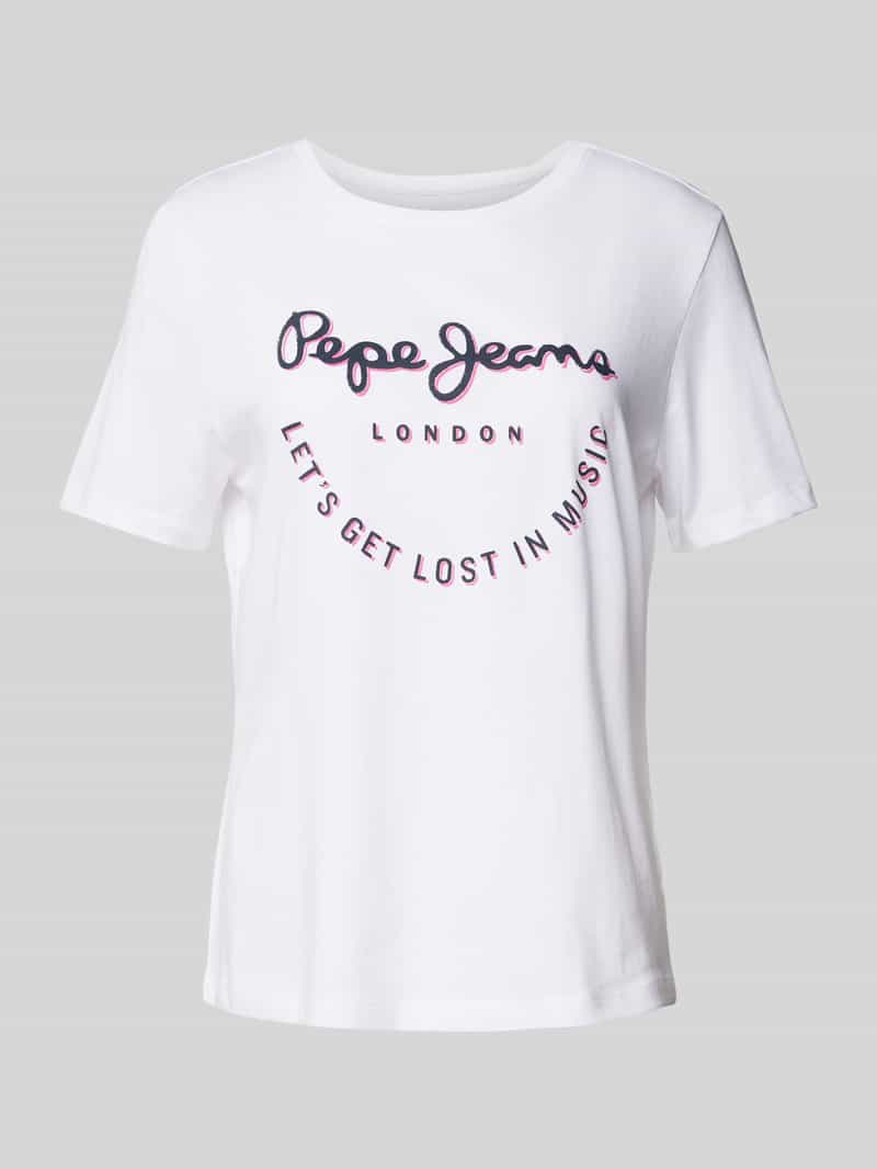 Pepe Jeans T-shirt met labelprint model 'MERIDA'